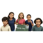 happy group of children outdoors sticker