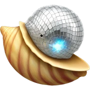 Shell with disco ball  sticker