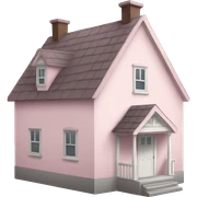 simple pale pink house sticker