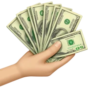 billetes en mano sticker
