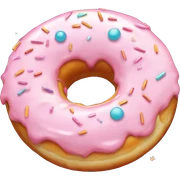 Pastel Pink Donut "A pastel pink donut with glowing frosting, shimmering sprinkles, and a magical light aur- urrounding it." sticker