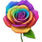 rainbow rose  sticker