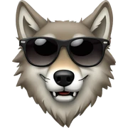Wolf Sunglasses sticker