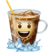 Dancing ice coffee sticker