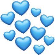 Blue Hearts  sticker