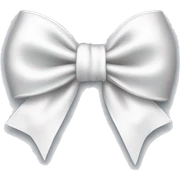 white satin bow sticker
