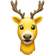 Yellow reindeer  sticker
