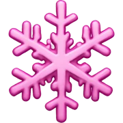 pink snowflake sticker