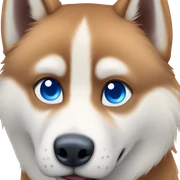 Red husky sticker