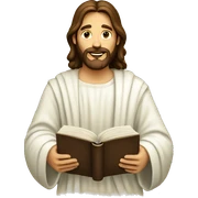 jesus christ with bible sticker
