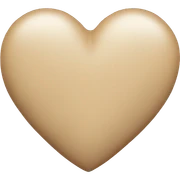 beige heart sticker