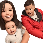 smiling girl with boys sticker