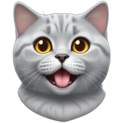 British shorthair cat face tongue out sticker