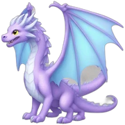 Lilac pastel dragon open wings  sticker