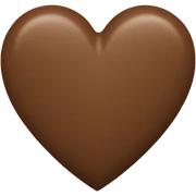 Brown heart sticker