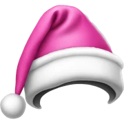 pink santa hat sticker