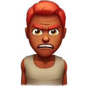 Red skin very angry sticker