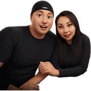 casual indoor portrait of friends sticker