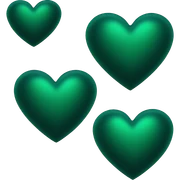 Dark green heart sticker