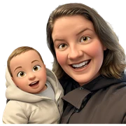 happy baby with boys sticker