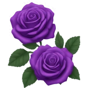 purple roses sticker
