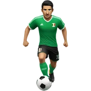 A Mexican soccer player sticker