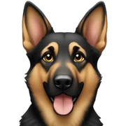 black and tan german shepherd dog sticker