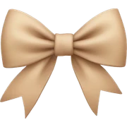 Beige bow sticker