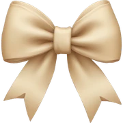 Beige bow sticker