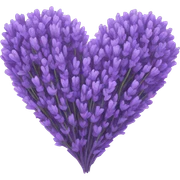 Lavender heart sticker