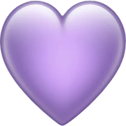pale purple glass heart sticker