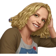 smiling blonde boy portrait sticker