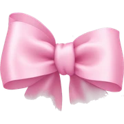 light pink ribbon bow sticker