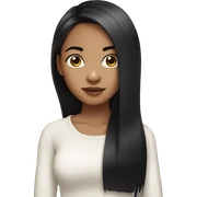 light skin girl with straight black hair  sticker