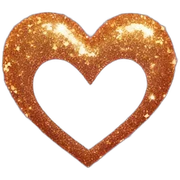 Glitter heart  sticker
