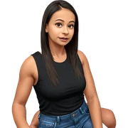 girl in tank top indoors sticker