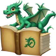 Dragon book sticker