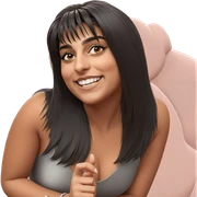 smiling girl in elegant pose sticker