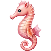 Peachy light pink seahorse sticker