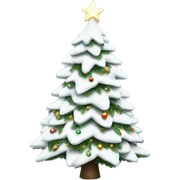 White Christmas tree sticker