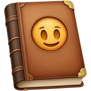 Brown book sticker