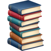 stack of books sticker