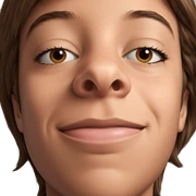 brown-haired girl in portrait sticker