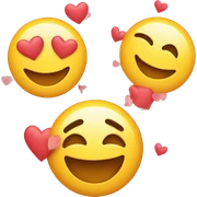 Smiley face with hearts around it sticker