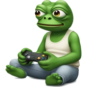 pepe playing video games sticker
