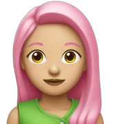 pink and green sticker