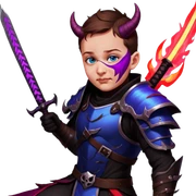 Demon-Horned Warrior sticker