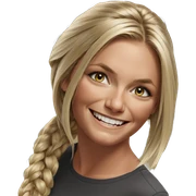 smiling blonde girl portrait sticker