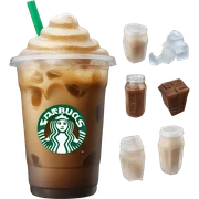 Starbuck ice coffee with ice cubes sticker