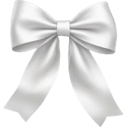 white satin bow sticker